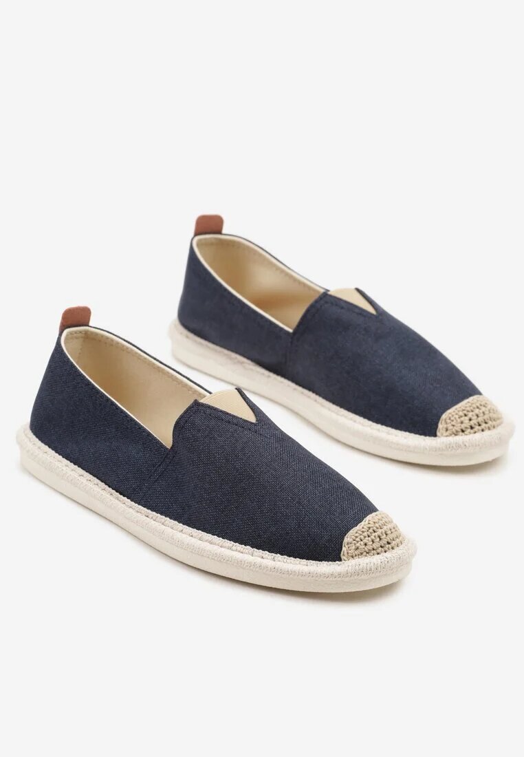 elong Tenisi bleumarin stil espadrile cu împletitură și inserție elastică Eveloiti