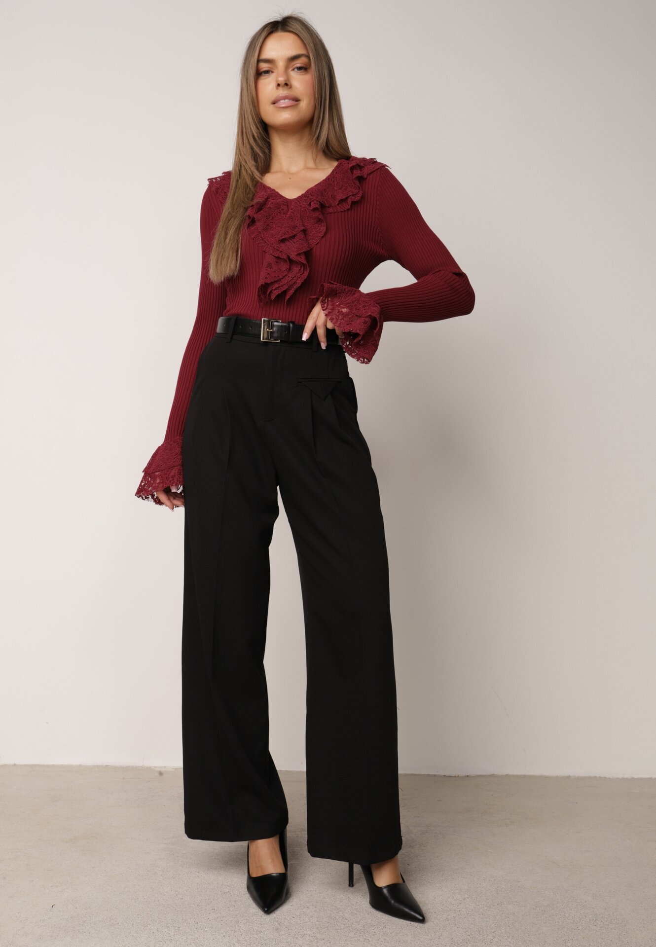 elsa.m by may Bluză Bordo