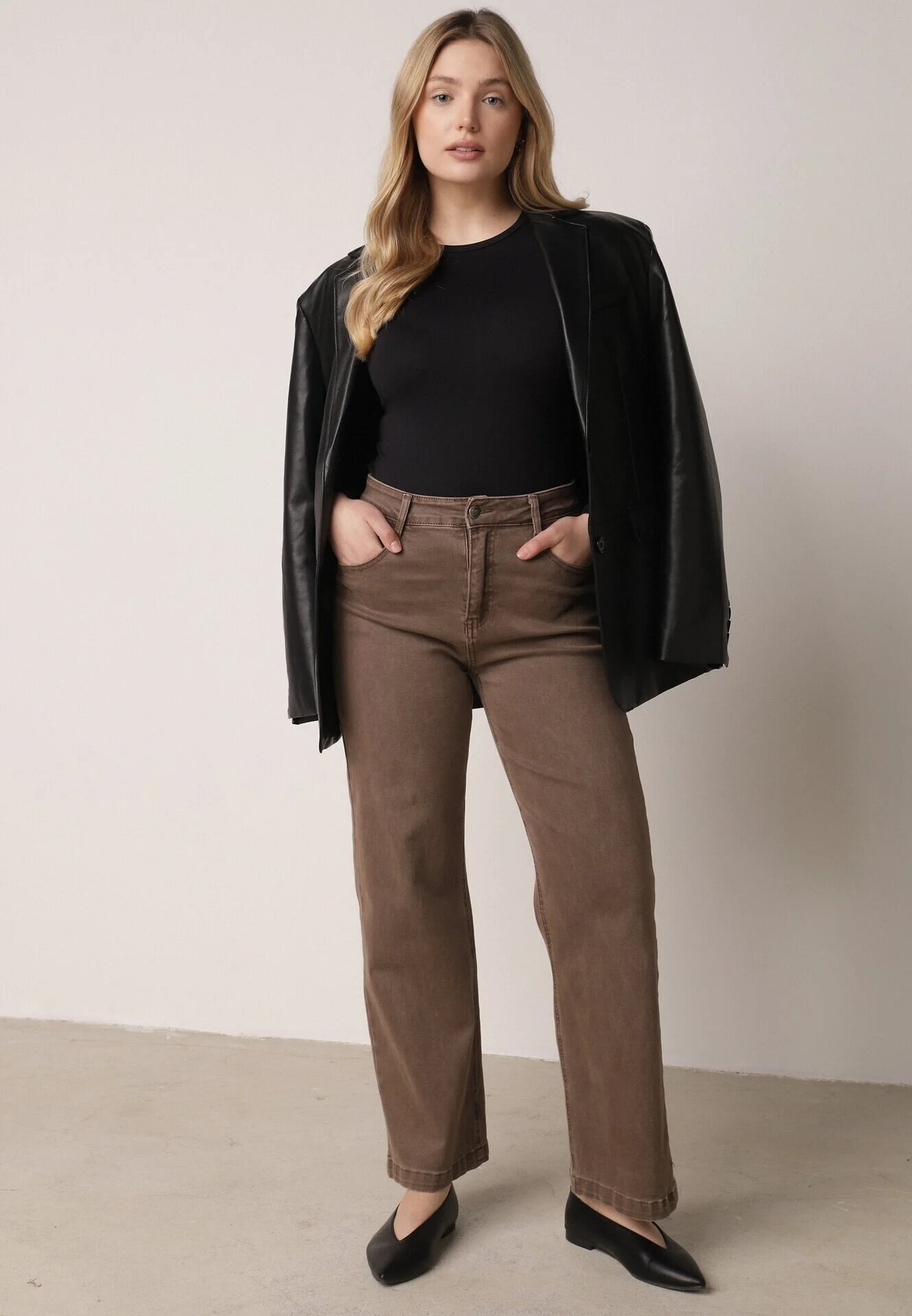 elsa.m by may Bluză Neagră de Bumbac Longsleeve Lisfia