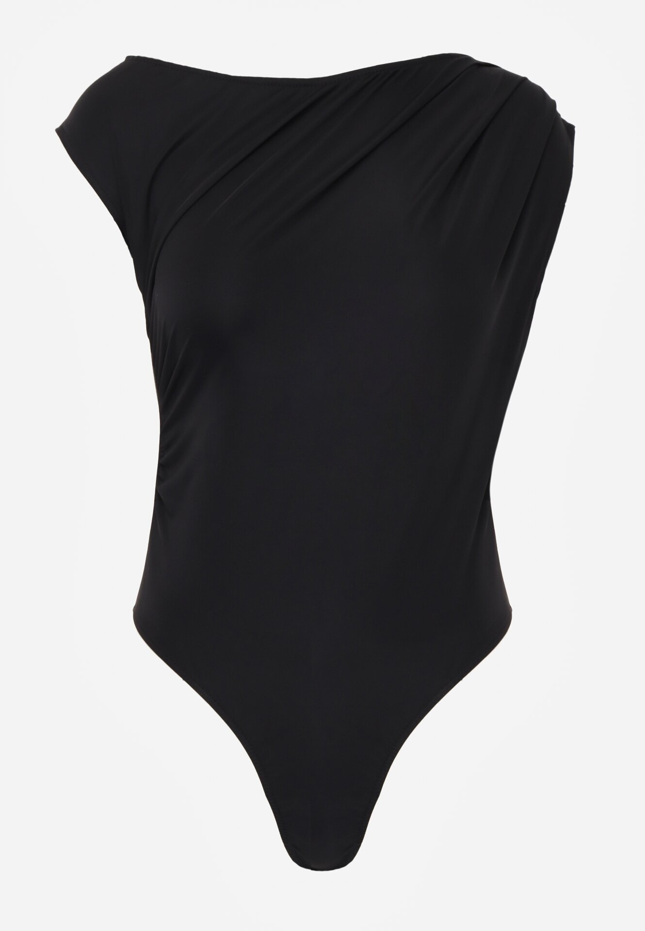 elsa.m by may Body Negru Asimetric Decorat cu drapaj Dinida