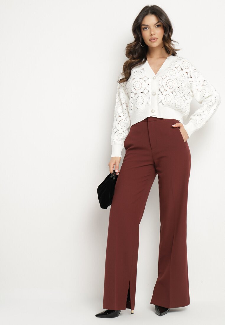 elsa.m by may Cardigan alb ajurat cu nasturi Nivone