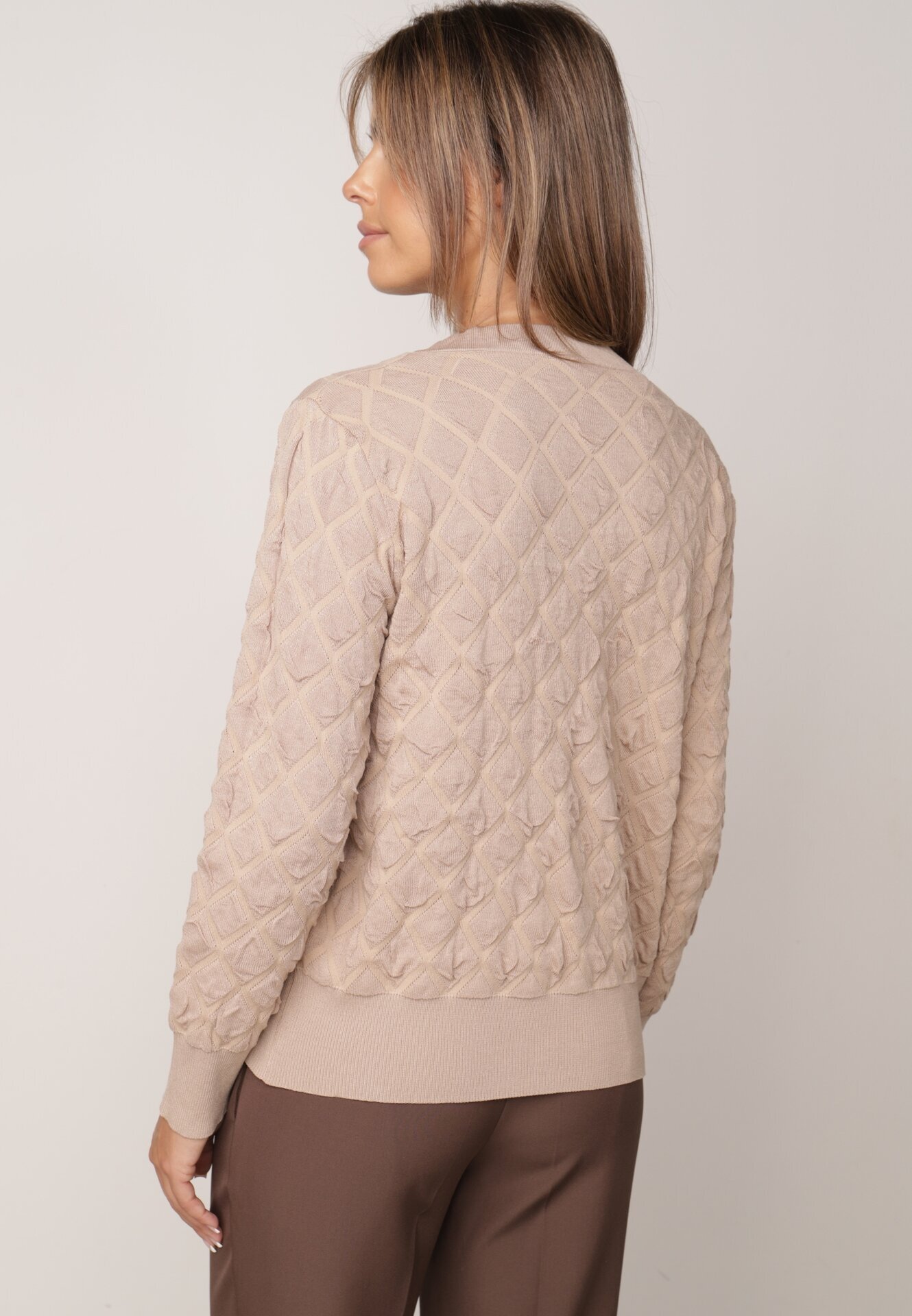 elsa.m by may Cardigan Bej cu nasturi și imitație de buzunare Nalah