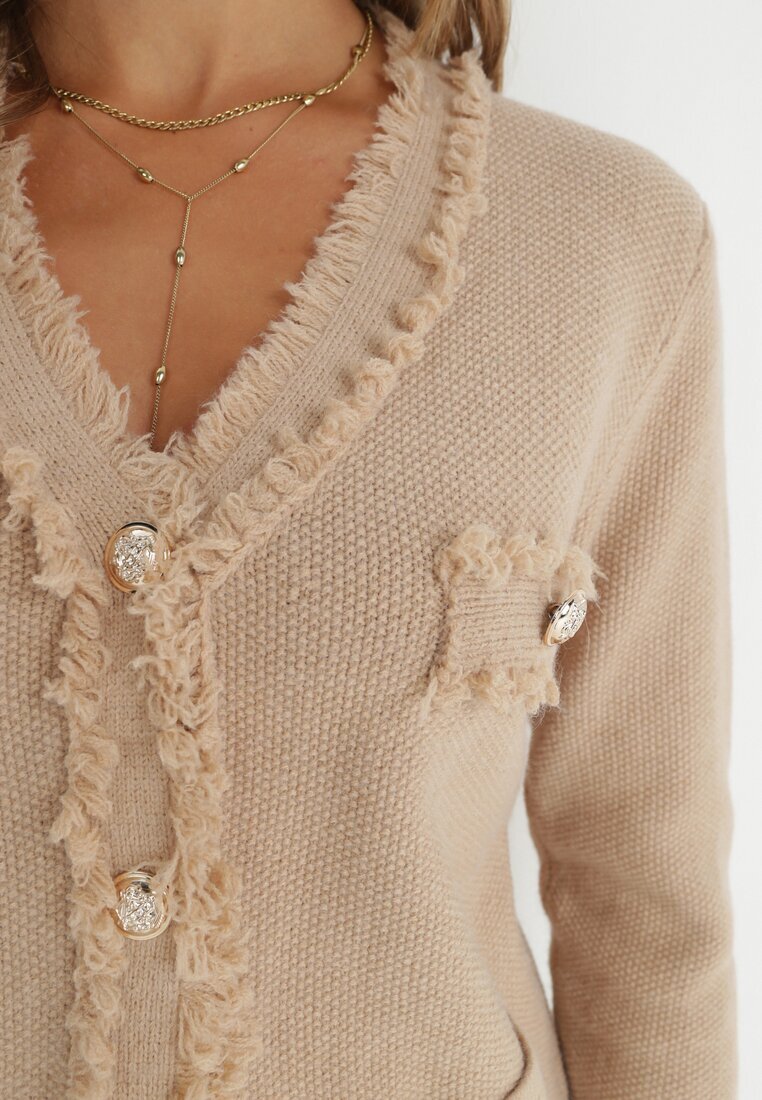 elsa.m by may Cardigan Bej Închis din Viscoză Ifiok