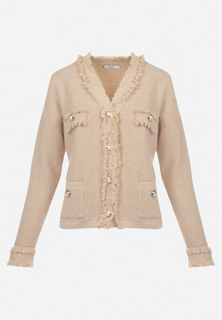 elsa.m by may Cardigan Bej Închis din Viscoză Ifiok
