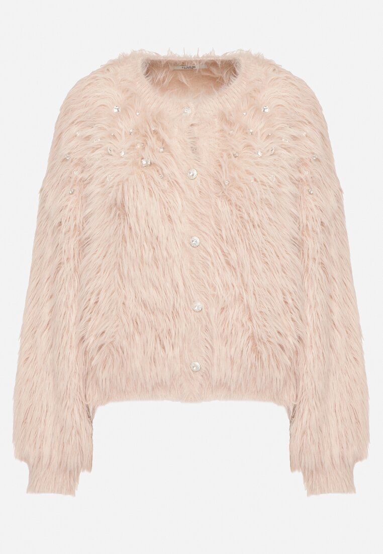 elsa.m by may Cardigan Roz cu fir lung și zirconii Laolore