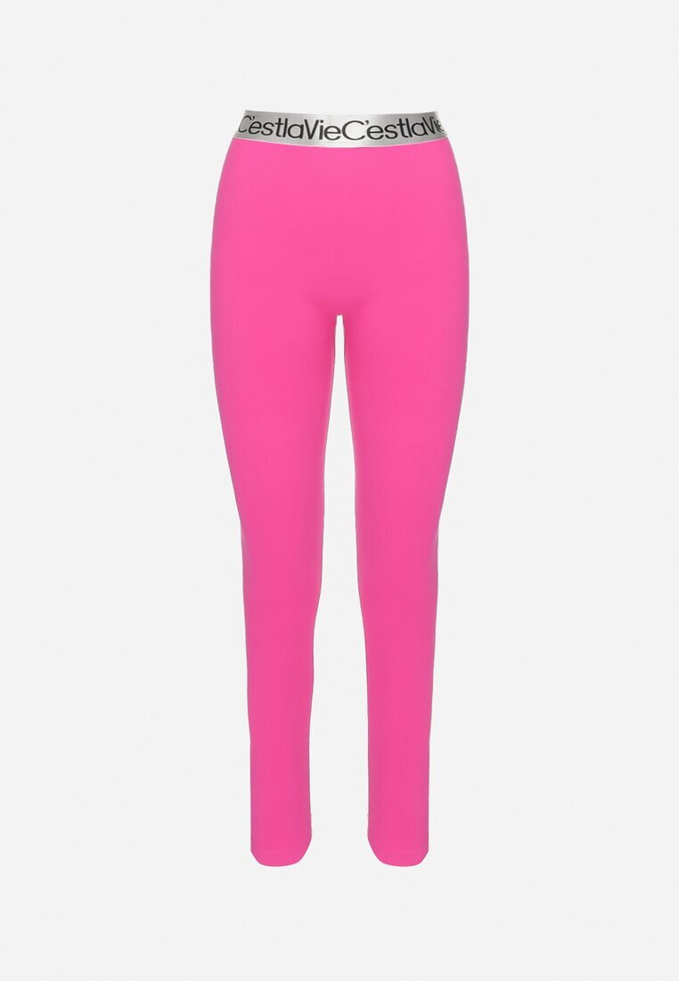 elsa.m by may Colanți Fucsia Elastici cu Gumă Lată în Talie Rindama