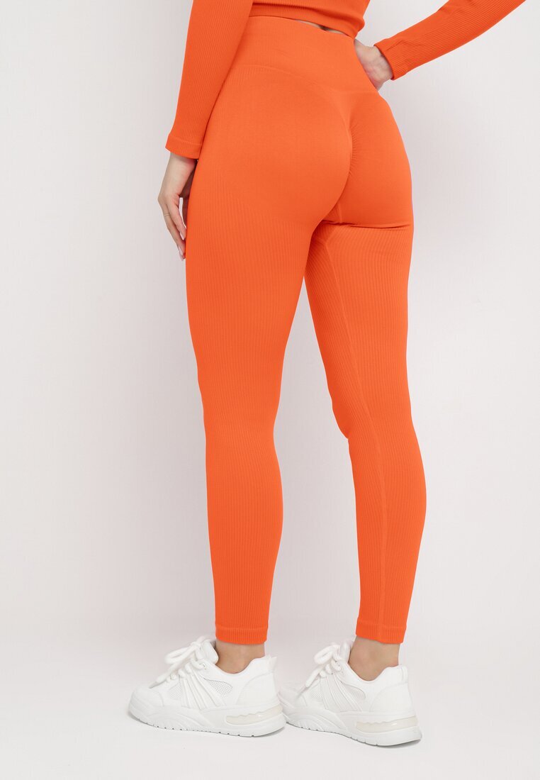 elsa.m by may Colanți Portocalii Push-Up din Tricot Reiat Thistleta