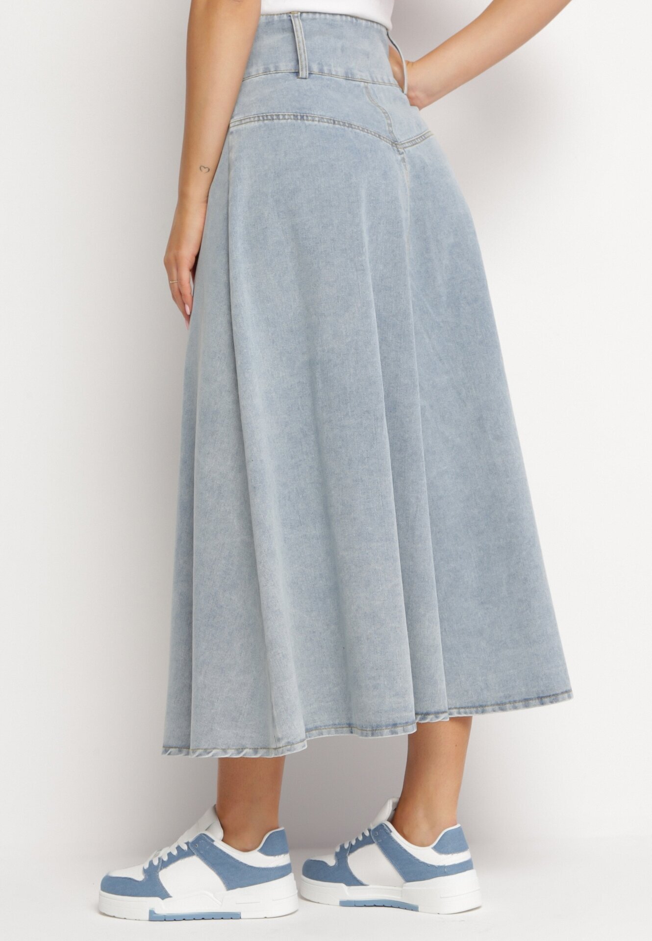 elsa.m by may Fustă Albastru deschis de blugi Maxi din Bumbac Nicollta