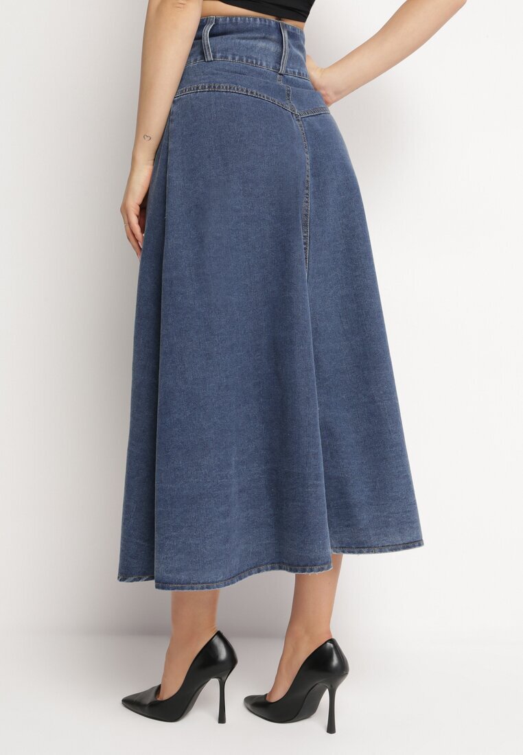 elsa.m by may Fustă de blugi bleumarin maxi din bumbac Nicollta