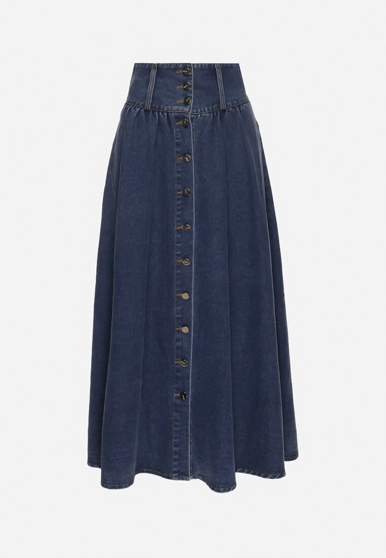 elsa.m by may Fustă de blugi bleumarin maxi din bumbac Nicollta