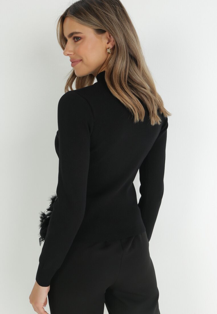 elsa.m by may Maletă Negră Striată cu Pene la bază Jossera