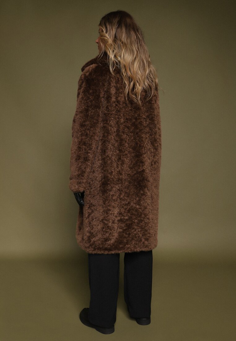 elsa.m by may Palton Maro Lung de Blană în stil Teddy Tadele