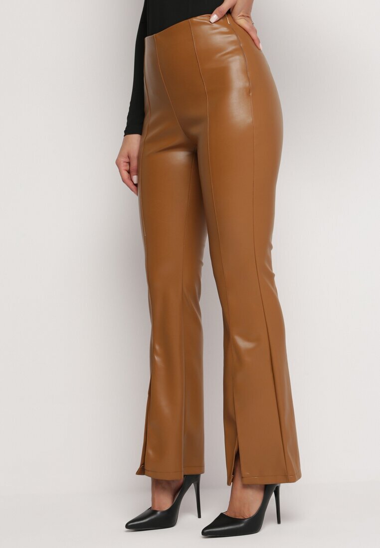 elsa.m by may Pantaloni Maro deschis Clopot din Piele ecologică Anliesa