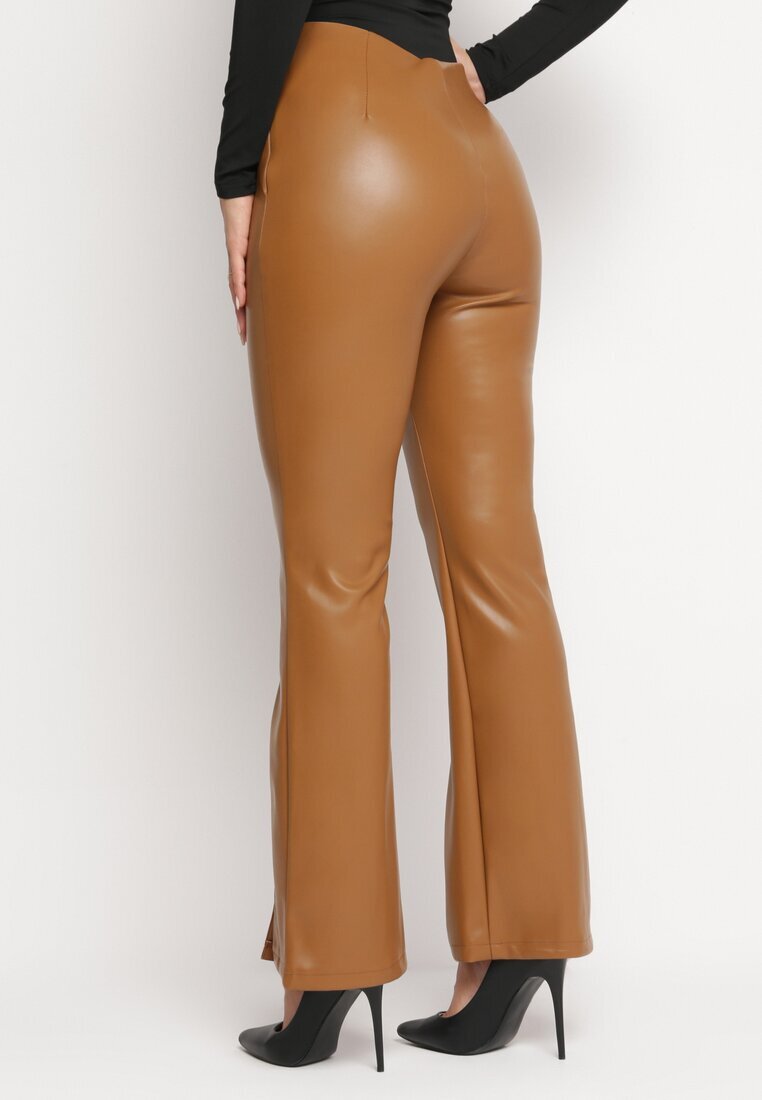 elsa.m by may Pantaloni Maro deschis Clopot din Piele ecologică Anliesa
