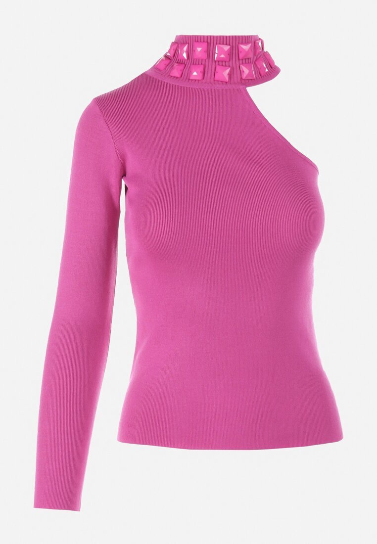 elsa.m by may Pulover Fucsia pe Un Umar din Tricot Reiat Kennet