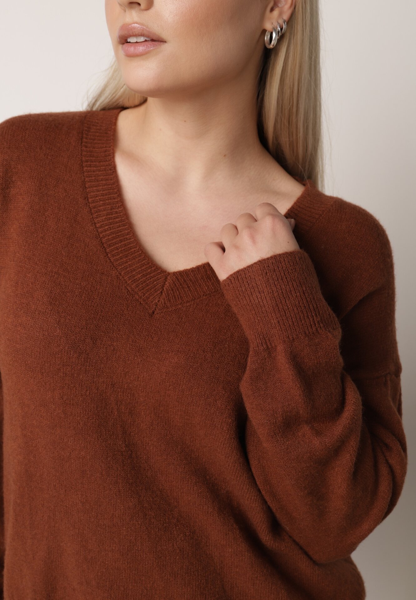 elsa.m by may Pulover Maro cu Bumbac Oversize Yorate