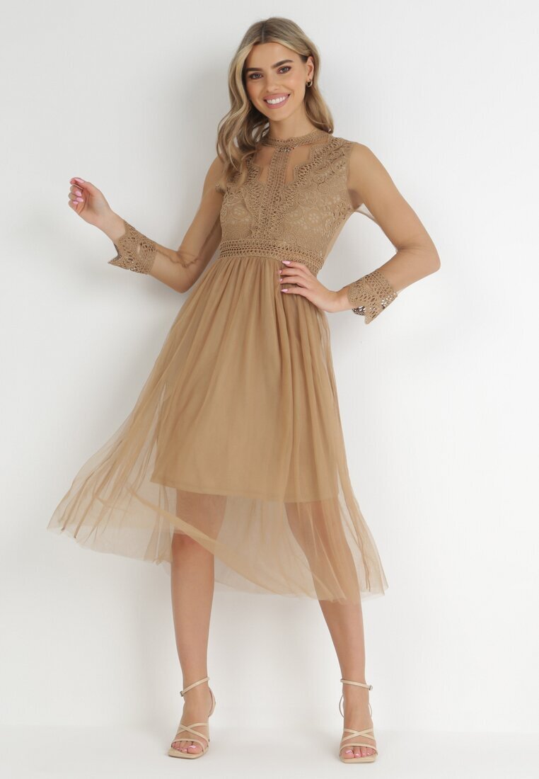 elsa.m by may Rochie bej închisă Describi