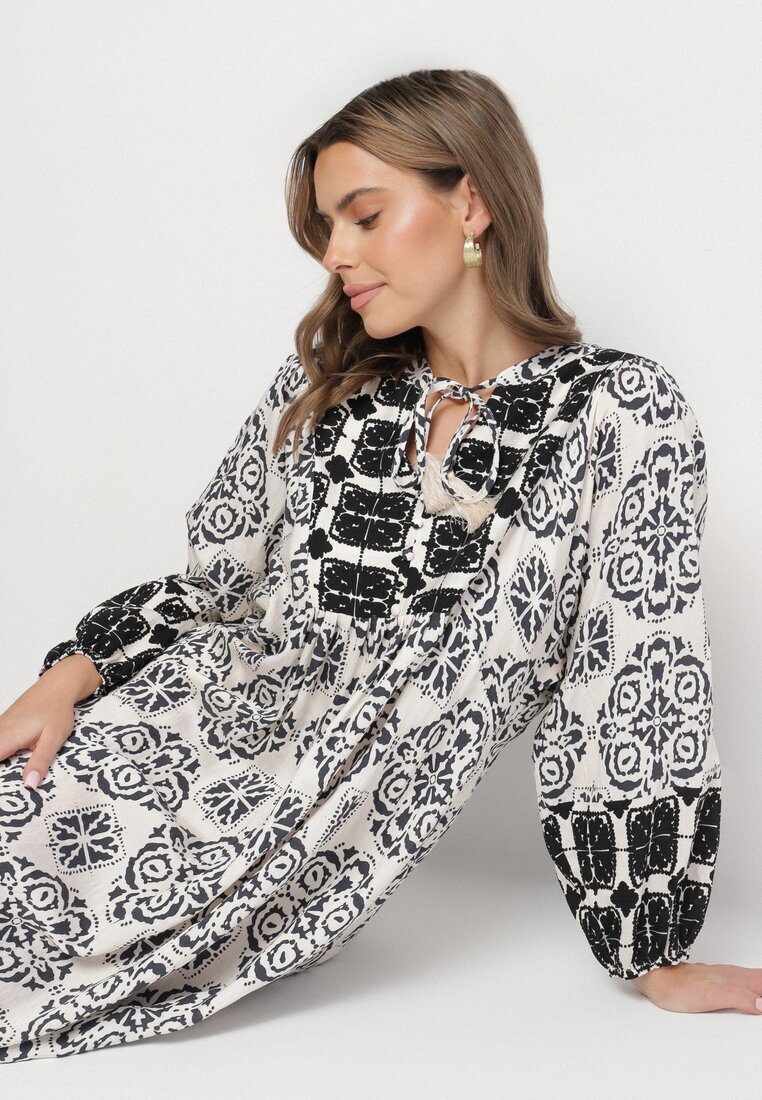 elsa.m by may Rochie Evazată Neagră cu Viscoză și Volan Efanelisa