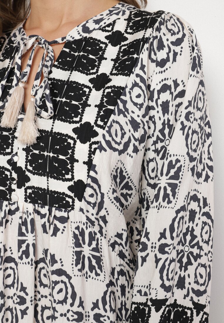 elsa.m by may Rochie Evazată Neagră cu Viscoză și Volan Efanelisa