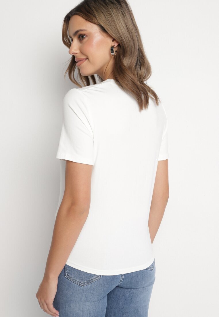 elsa.m by may Tricou Alb de viscoză în stil clasic Arivoria