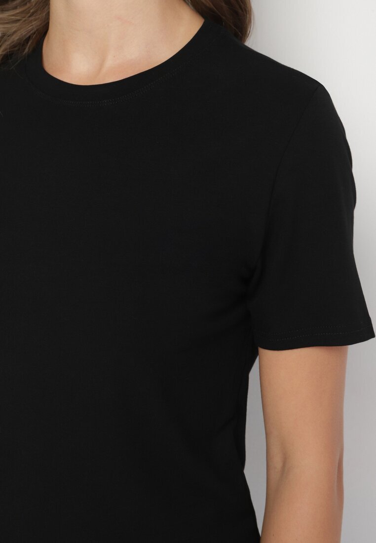 elsa.m by may Tricou negru din viscoză în stil clasic Arivoria