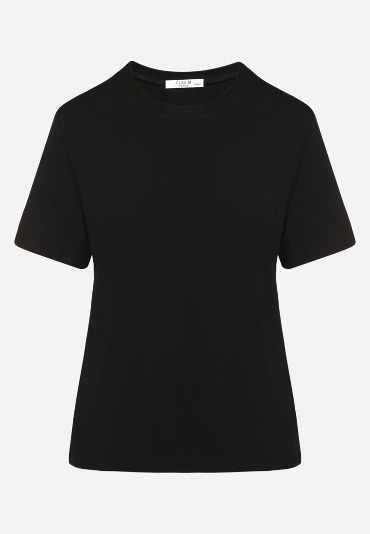 elsa.m by may Tricou negru din viscoză în stil clasic Arivoria