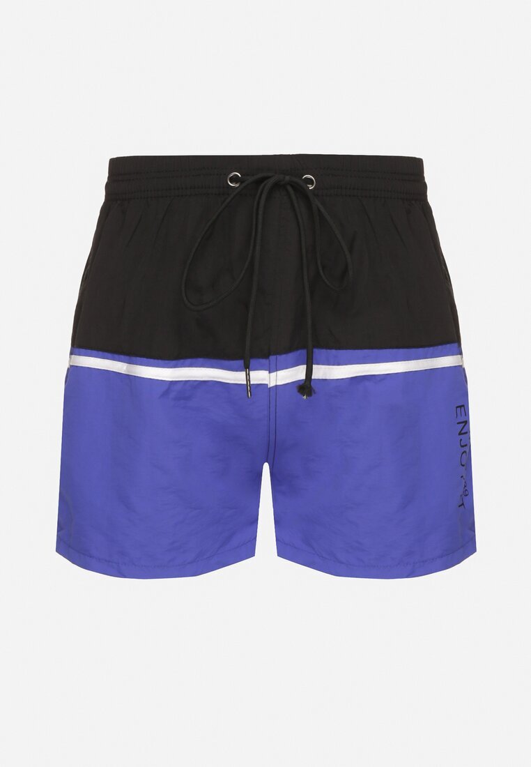 emt Pantaloni scurți bleumarin cu bandă elastică la talie și buzunare cu fermoar Liravione