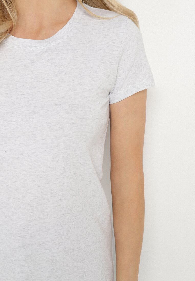 emt T-shirt Clasic Gri deschis din bumbac Olinisea