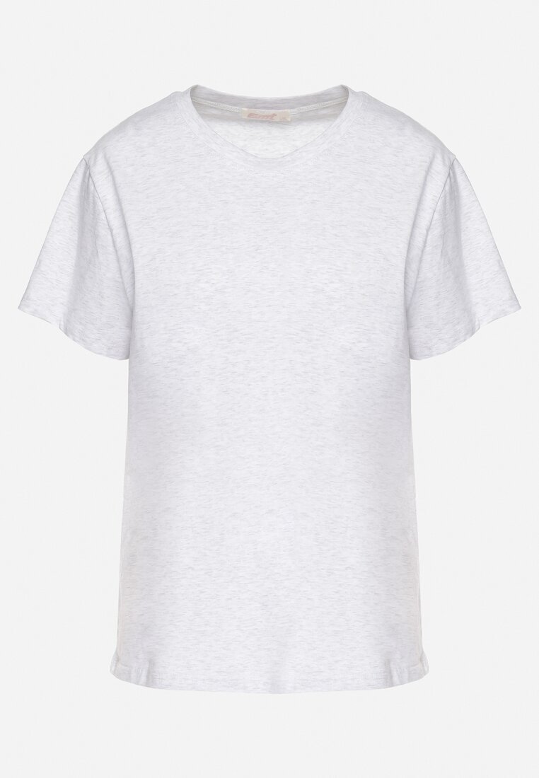 emt Tricou Gri deschis Neted din Bumbac cu Croială Clasică Natime