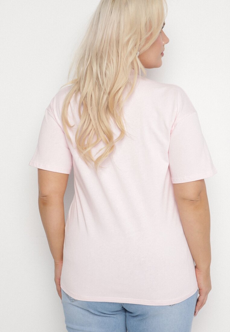 emt Tricou Roz deschis cu model cu zirconiu Olisellea