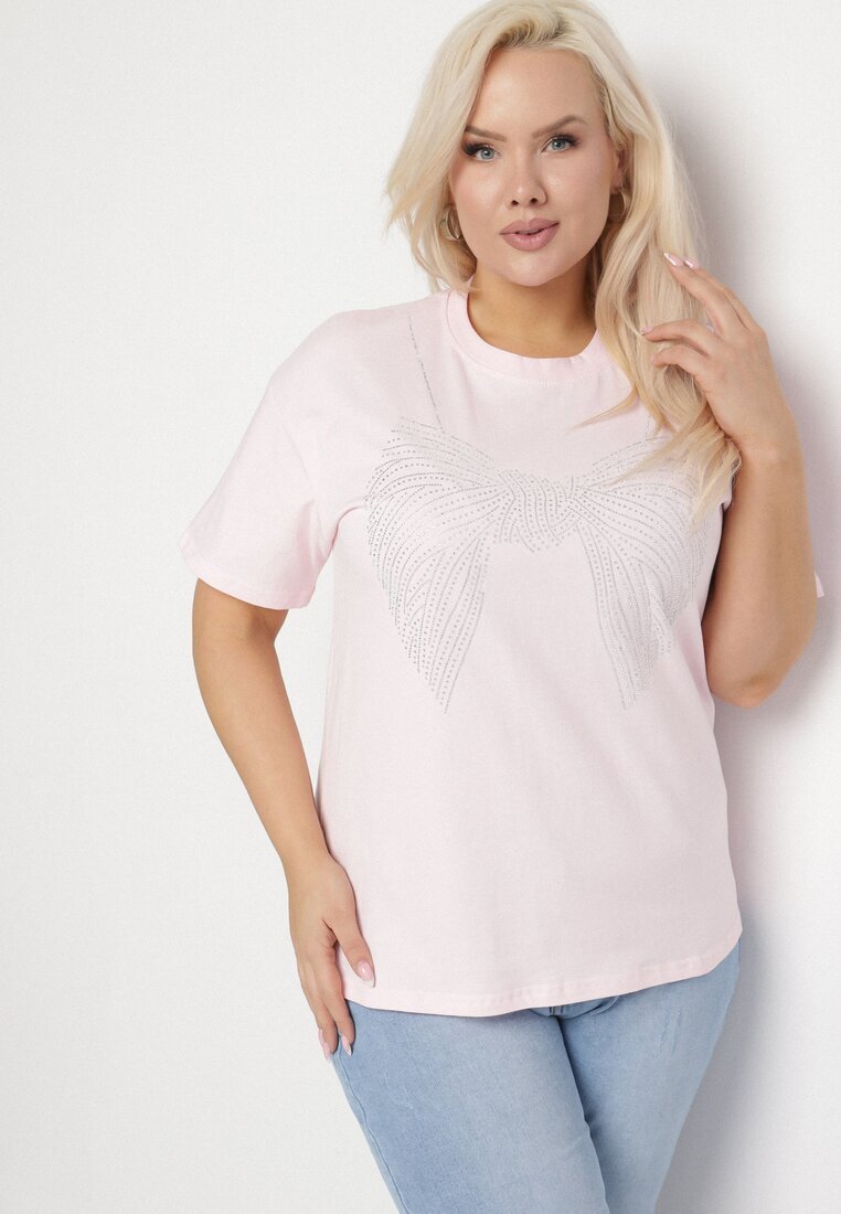 emt Tricou Roz deschis cu model cu zirconiu Olisellea