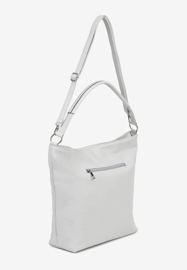 fashion&bags Geantă Albastră Decorată cu matlasare și Aplicație Metalică Mrulla