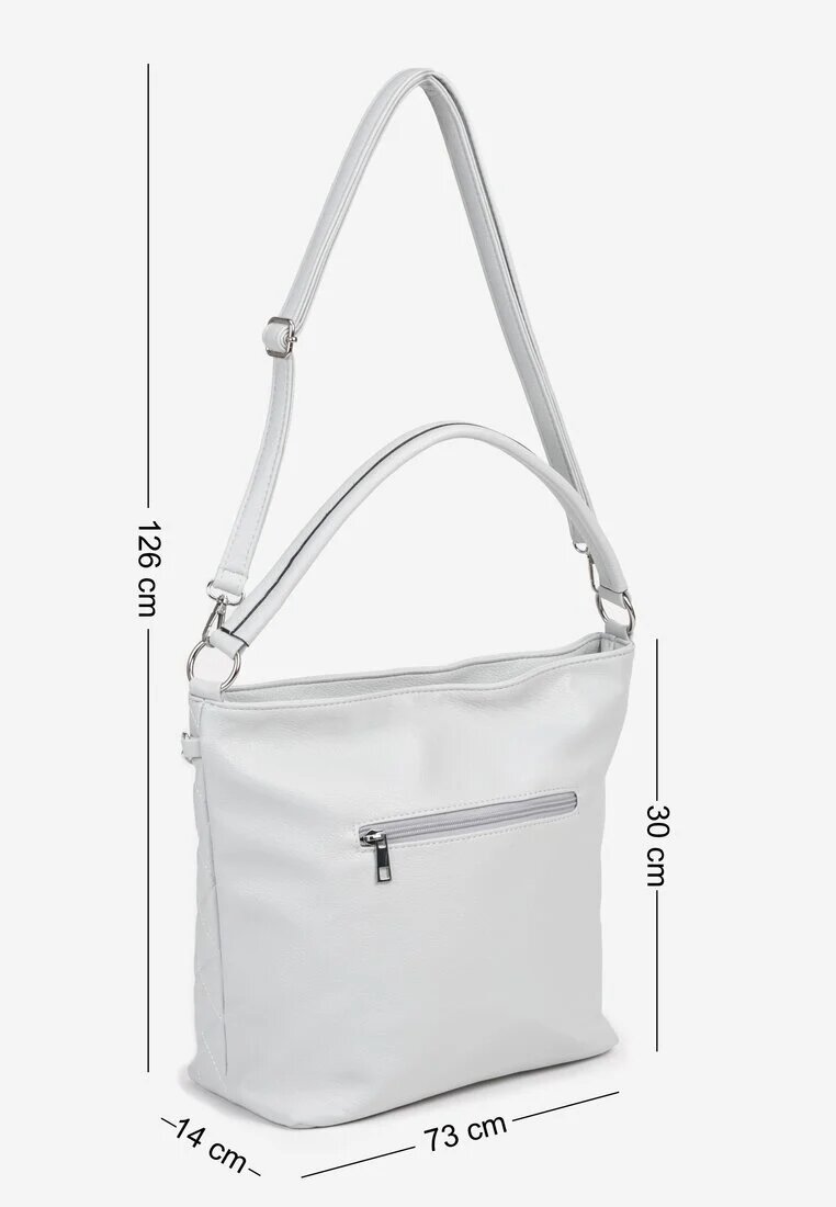 fashion&bags Geantă Albastră Matlasată Shopper cu curea Lanelea