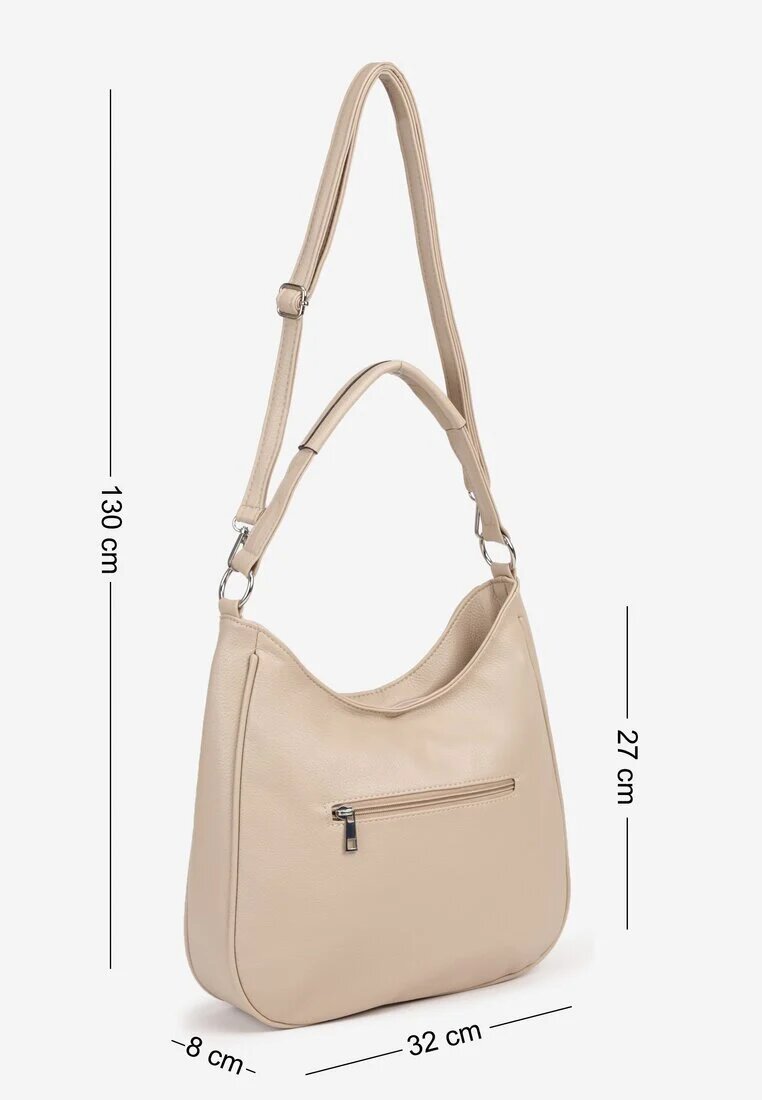 fashion&bags Geantă Bej închis Tip Shopper Decorată cu Franjuri Felluria