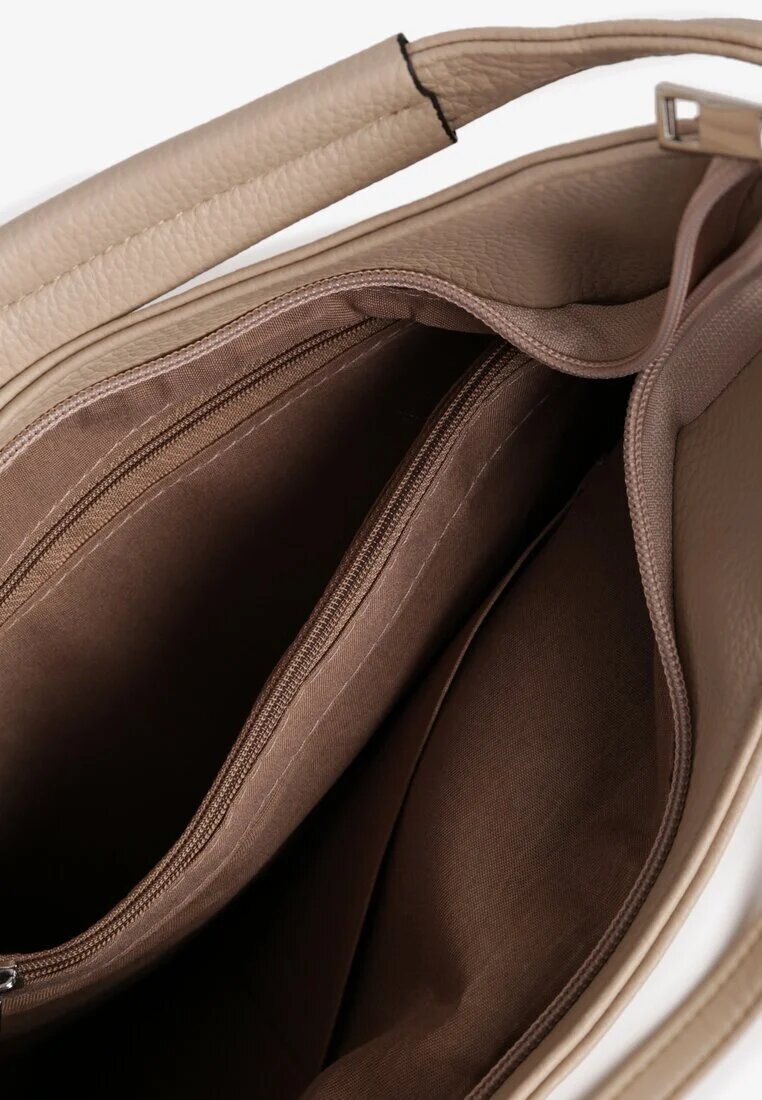 fashion&bags Geantă Bej închis Tip Shopper Decorată cu Franjuri Felluria