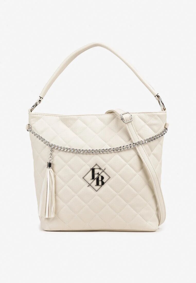 fashion&bags Geantă Bej Matlasată Shopper cu Curea Lanelea