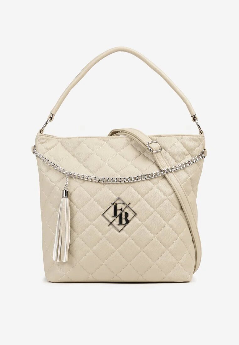 fashion&bags Geantă Bej Matlasată Shopper cu Curea Lanelea