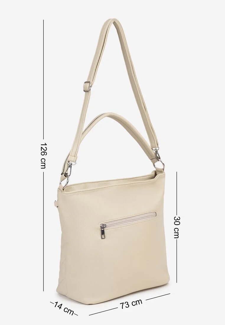 fashion&bags Geantă Bej Matlasată Shopper cu Curea Lanelea