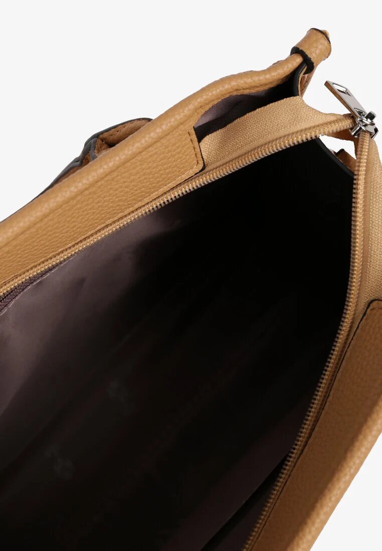 fashion&bags Geantă Mică Tip Shopper Bej Închisă cu Curea Suplimentară Lorsekia