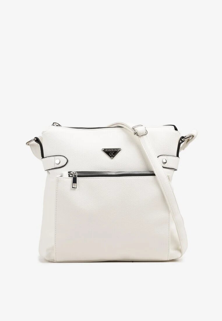 fashion&bags Geantă Poștaș Albă cu Curea Reglabilă Nanellisa