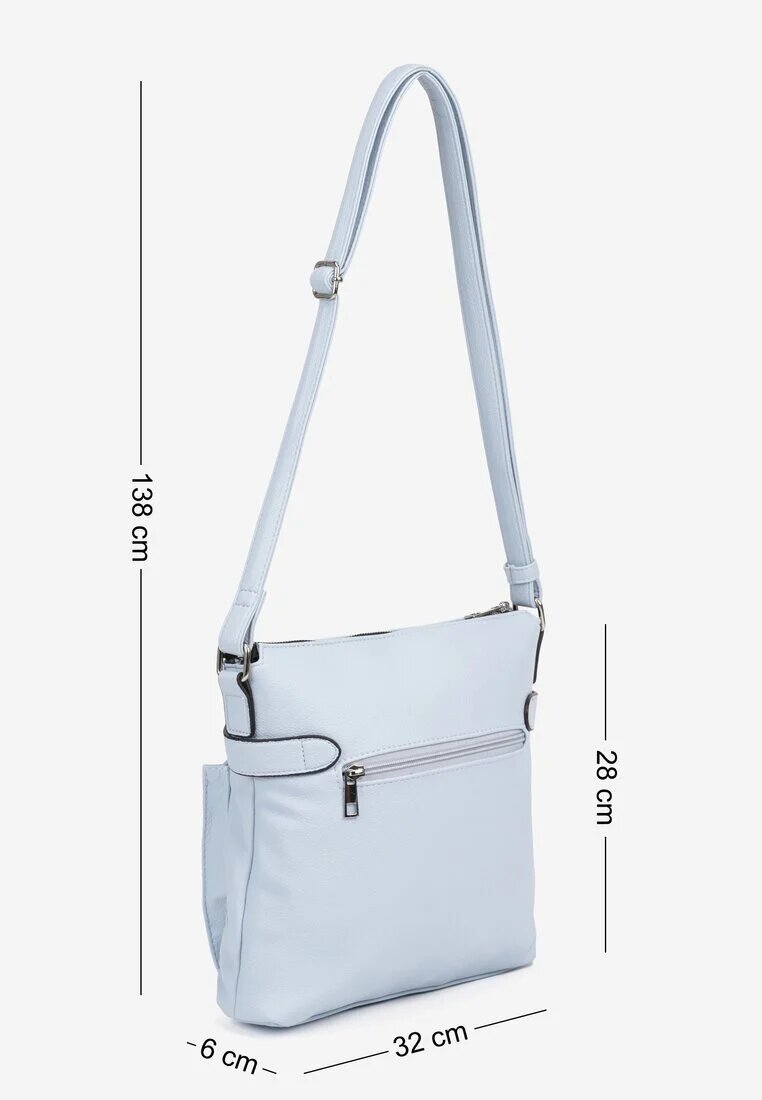 fashion&bags Geantă Poștaș Albastră cu Curea Reglabilă Nanellisa