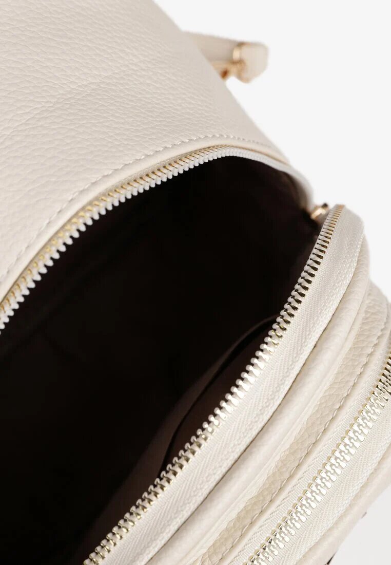 fashion&bags Rucsac Bej deschis în formă trapezoidală cu aplicație elegantă Nanariel