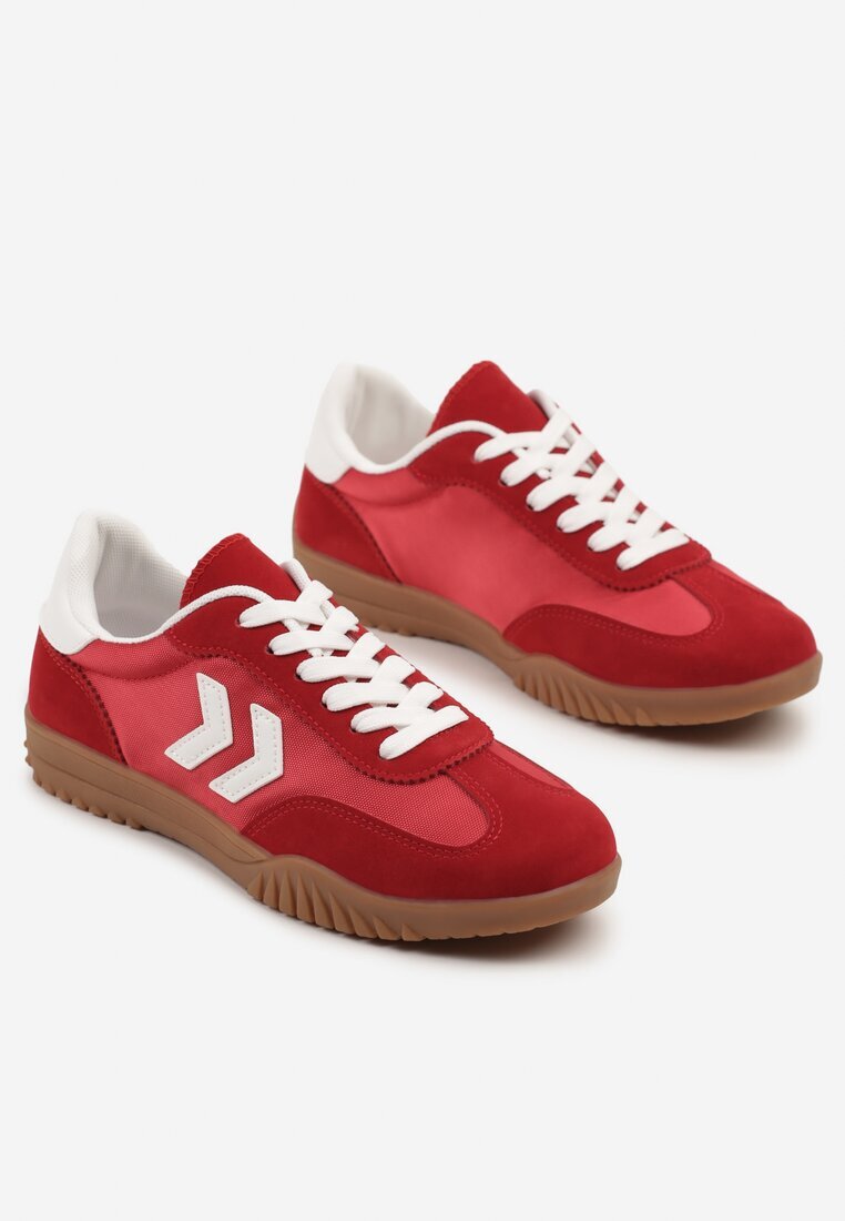 fashion belle Adidași Roșii în stil de Teniși Clasici cu cusături decorative Napilia