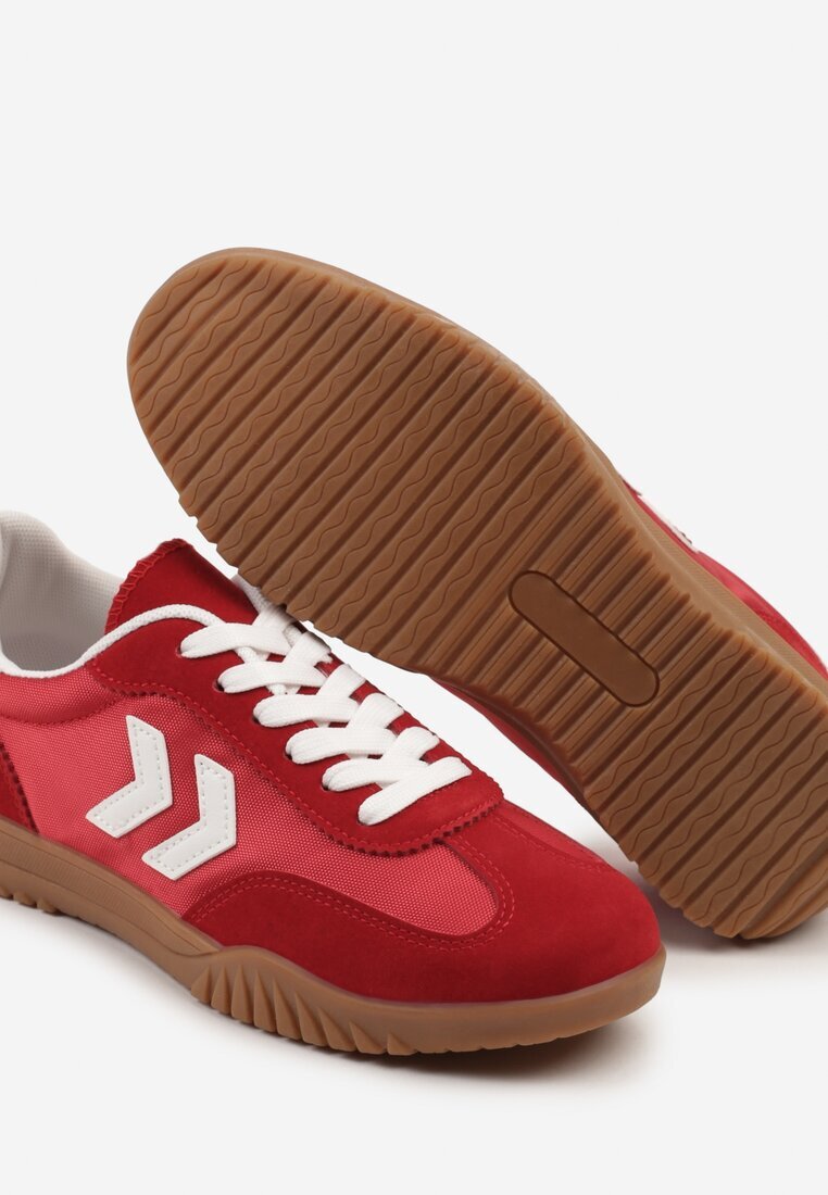 fashion belle Adidași Roșii în stil de Teniși Clasici cu cusături decorative Napilia