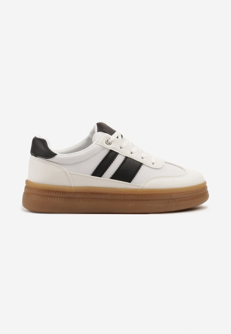 fashion belle Sneakers Albi în stilul tenisilor clasici decorați cu dungi Tenalinea