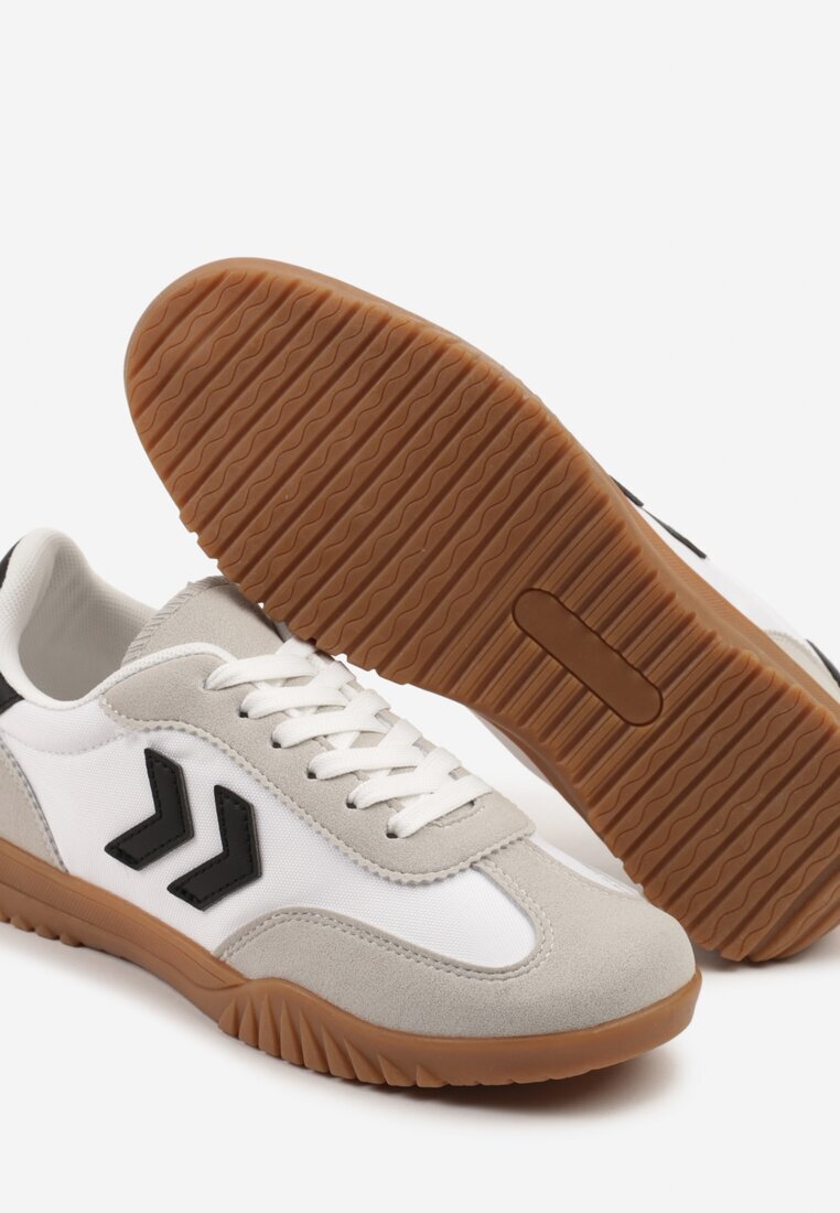 fashion belle Sneakersy Albi în Stil Tenisi Clasici cu Cusături Decorative Napilia