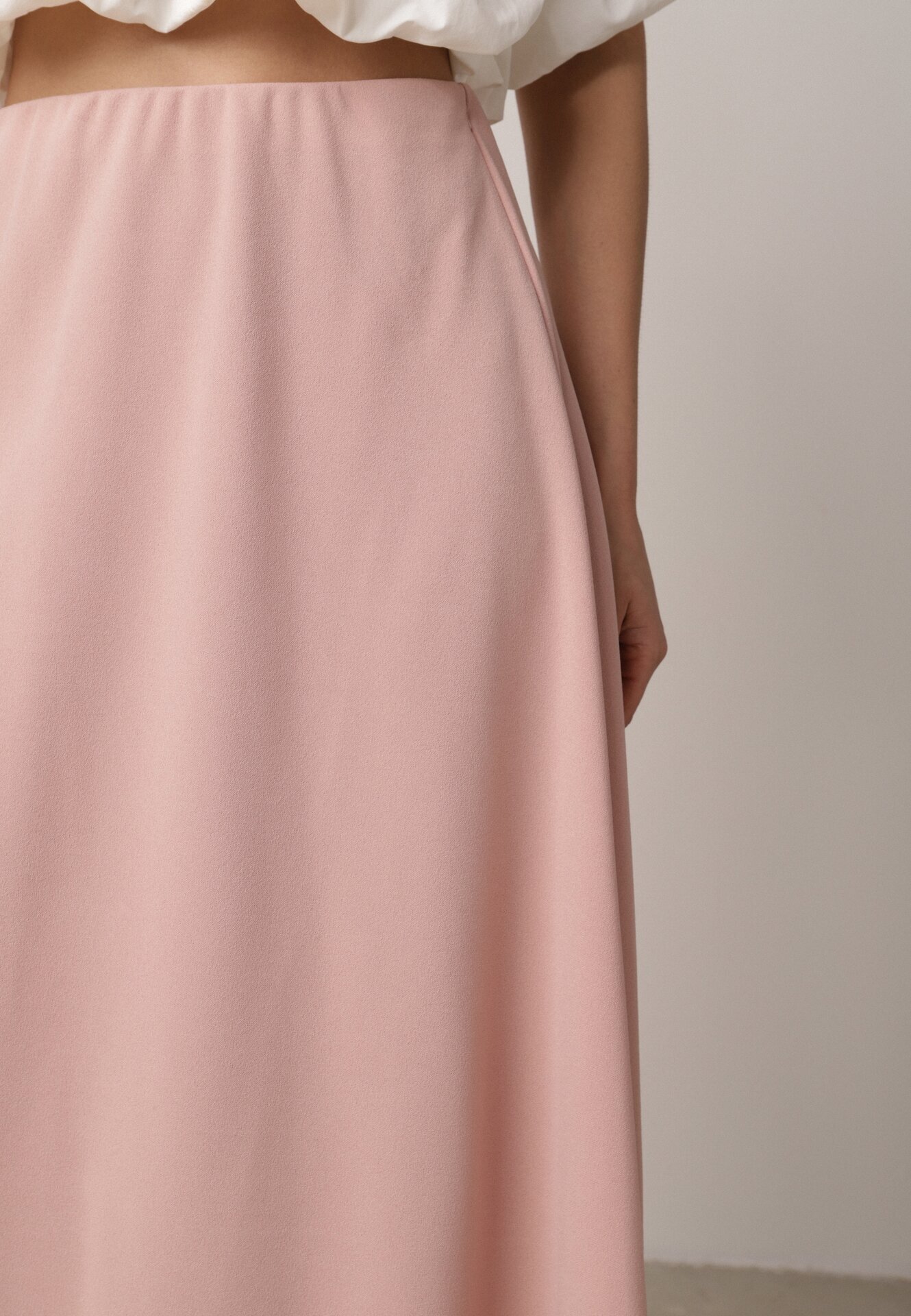 fashion station Fustă Clasică Roz deschis Midi Cloș Verettia