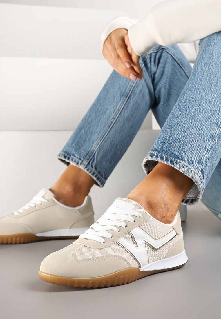 fiori&spinc Sneakers bej în Stilul Adidașilor Iconici Tultia