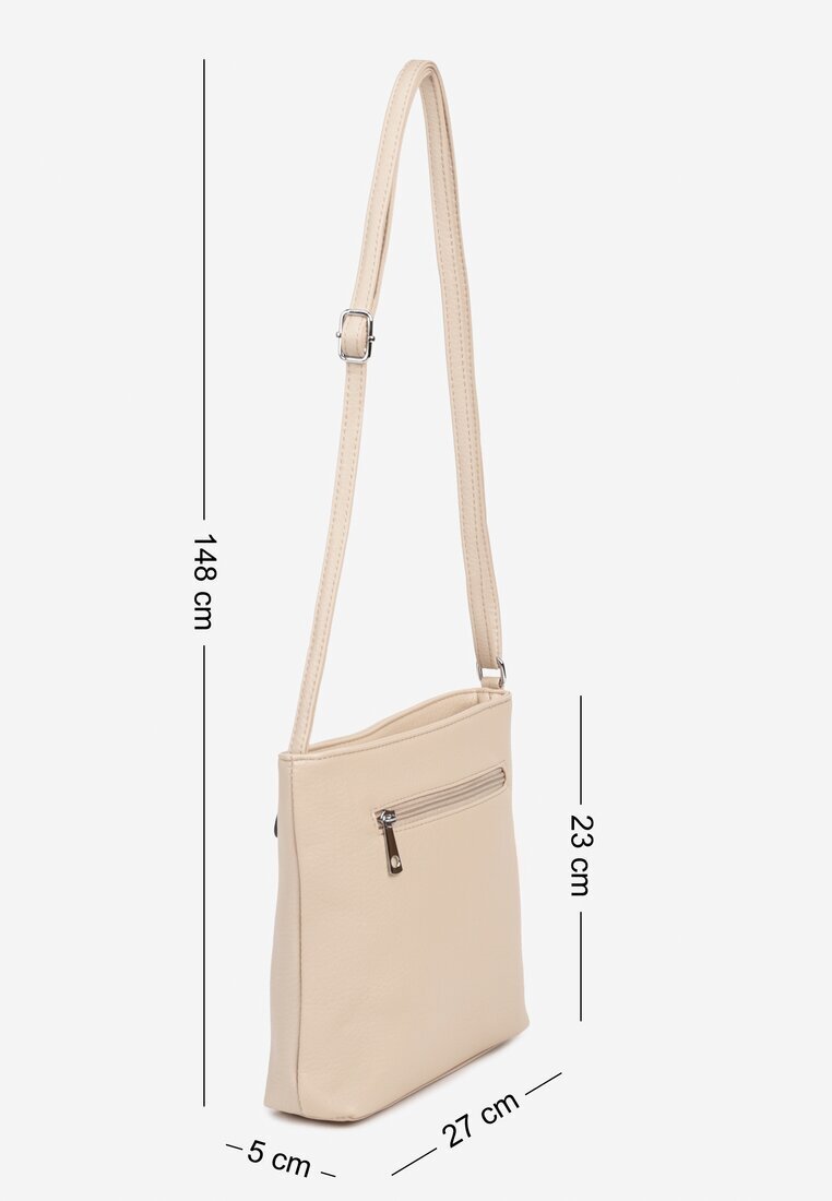francis Geantă crossbody mică bej închis cu fermoar suplimentar Dolista