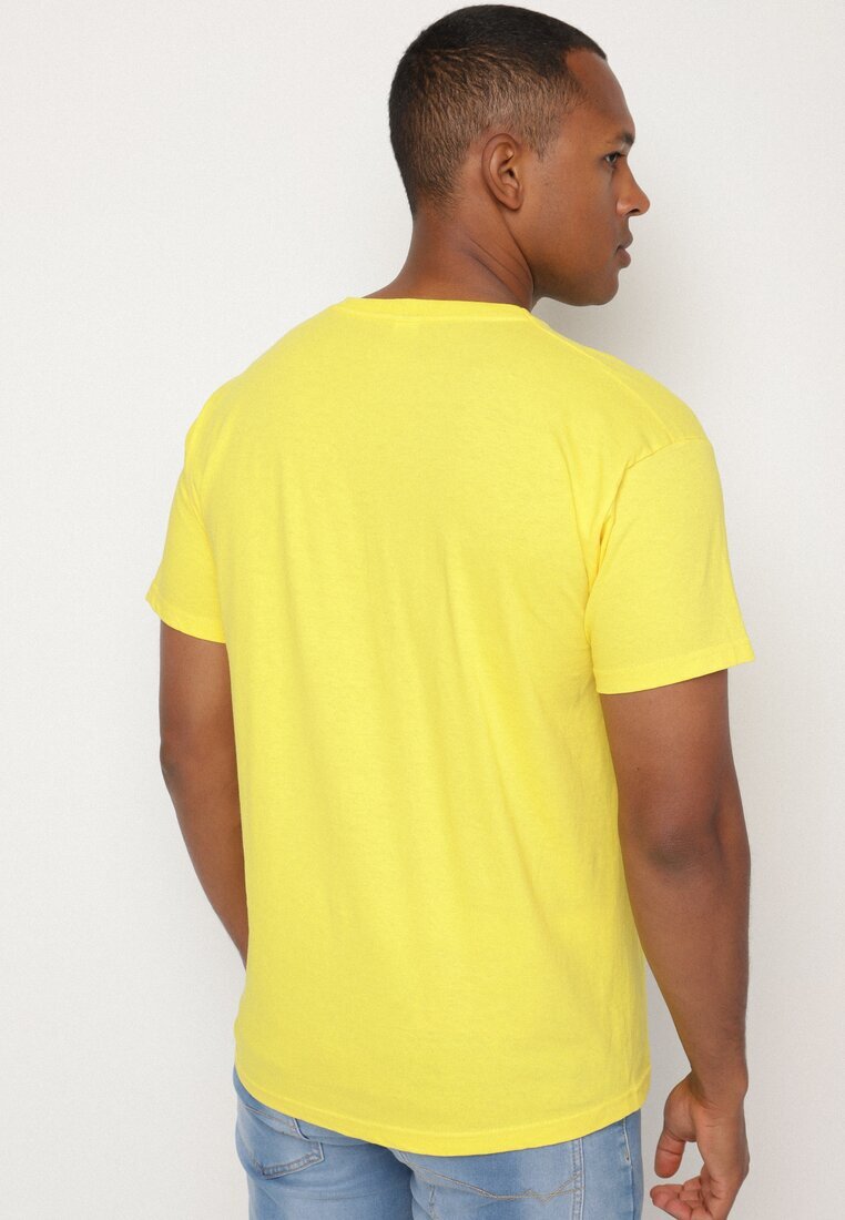 fruit of the loom Tricou Galben De bumbac Basic Cu decolteu în V Malvinea